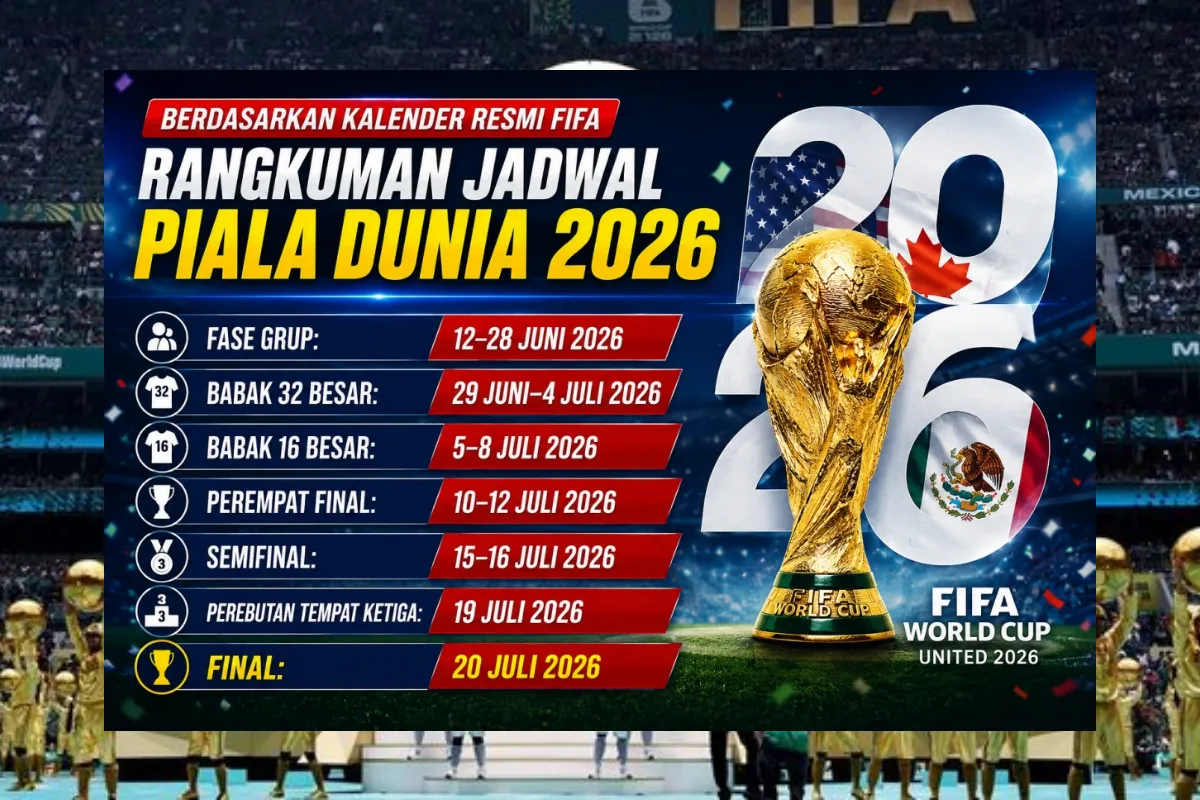 Jadwal Lengkap Fase Grup Piala Dunia 2026 dan Tanggal Final