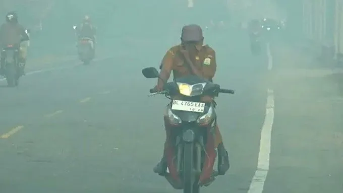 Kasus gangguan pernapasan karhutla di Indonesia