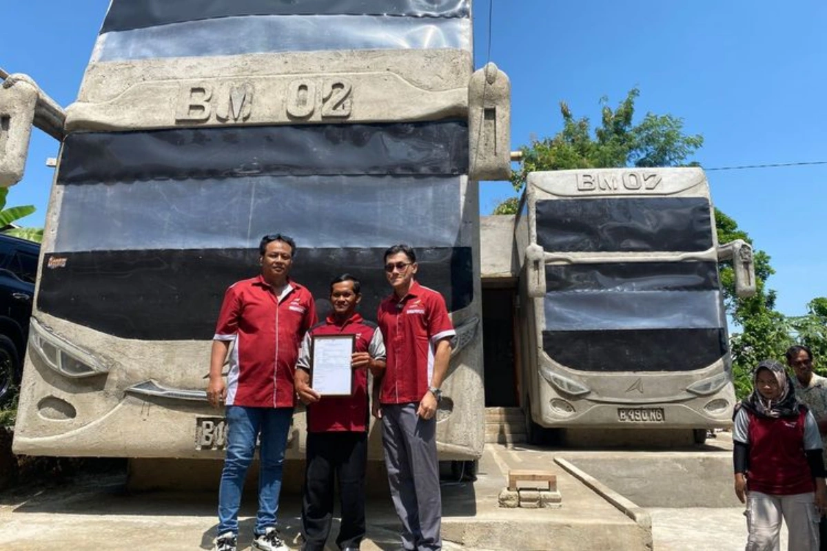 PO Agra Mas Dukung Rumah Bus Double Decker di Wonogiri