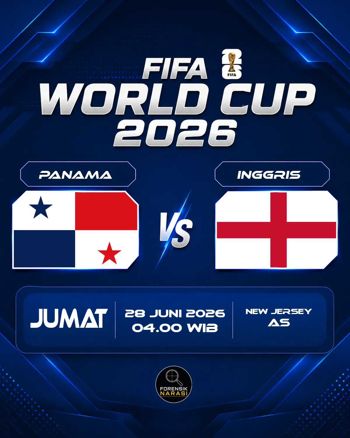 Panama vs Inggris hadir dengan misi berbeda di Grup L Piala Dunia 2026, Inggris kejar juara grup dan Panama cari gol pertama.