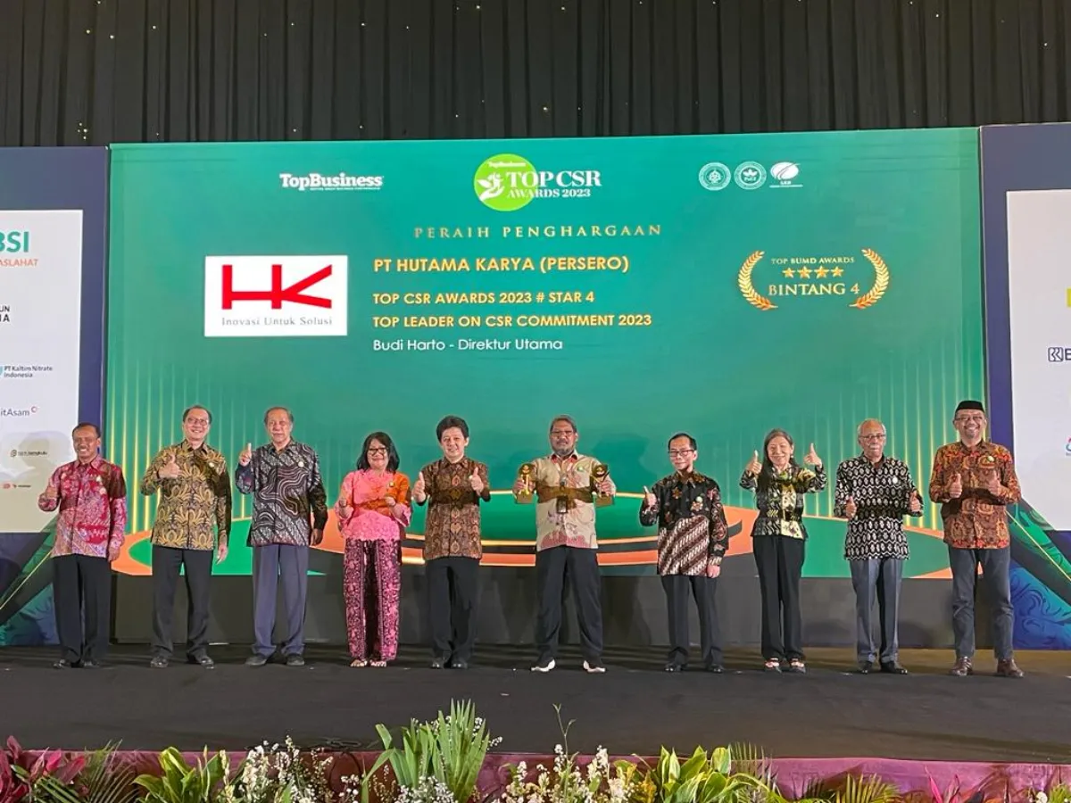 Program TJSL Hutama Karya meraih tiga Gold #Star 4. Capaian mencakup pilar sosial, ekonomi, lingkungan, serta penguatan roadmap ESG.
